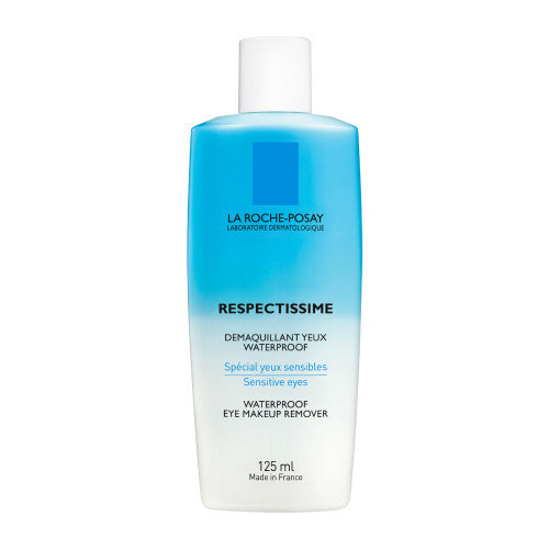 La Roche-Posay Respectissime Waterproof Eye Makeup Remover 125ml bottle, packaging detail