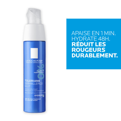 La Roche-Posay Toleriane Dermallergo Night Cream 40ml for allergic skin, alternate angle