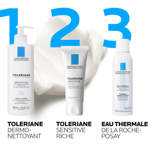 La Roche-Posay Toleriane Sensitive Rich cream jar for dry sensitive skin, alternate angle