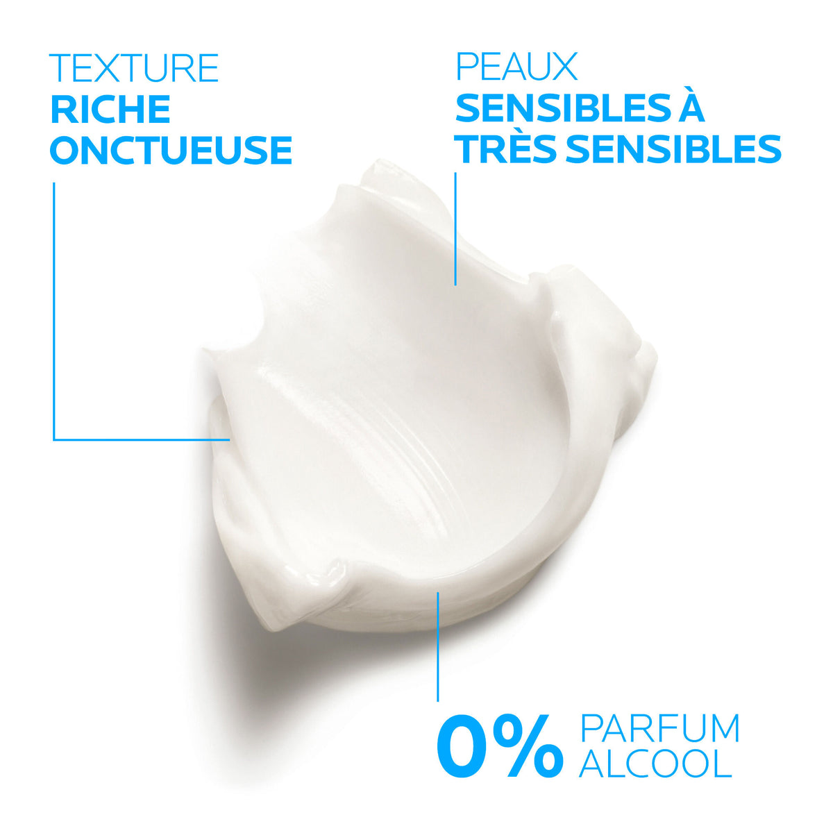 La Roche-Posay Toleriane Sensitive, cream texture swatch