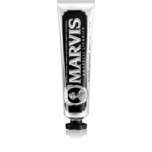 Marvis Amarelli Licorice Toothpaste 85ml, front of the tube