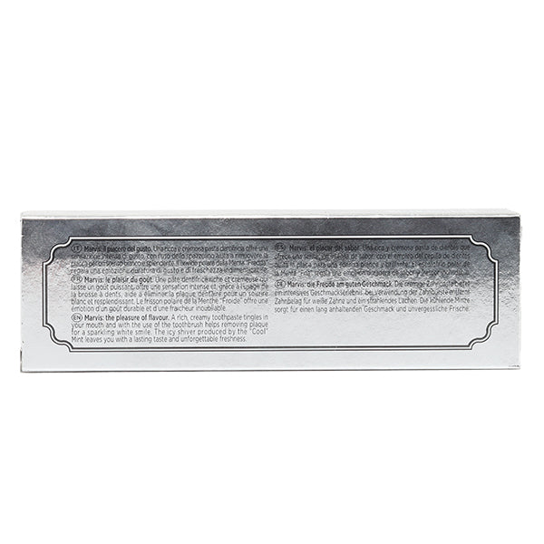 Marvis Whitening Mint, back of the box
