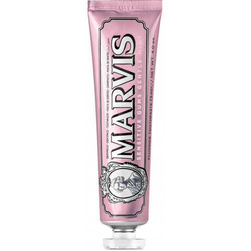 Marvis Artisanal Italian Toothpaste with Fluoride vintage tube from Florence, side view