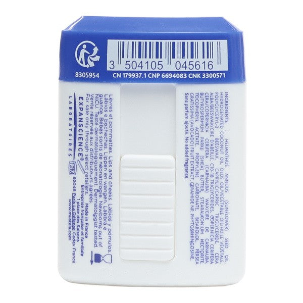 Mustela Cold Cream, back of the stick