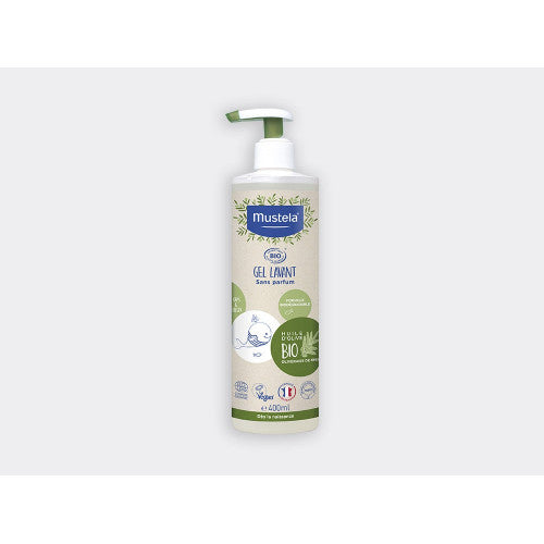 Mustela Organic Fragrance-Free Baby Body and Hair Wash 400ml bottle, view 1