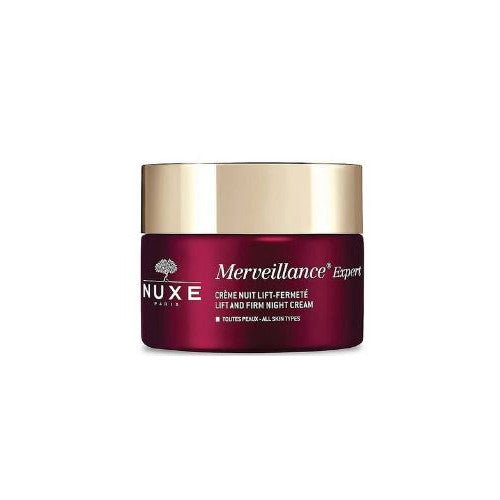 NUXE Merveillance Lift Night Cream 50ml jar, authentic French pharmacy anti-aging formula, view 1