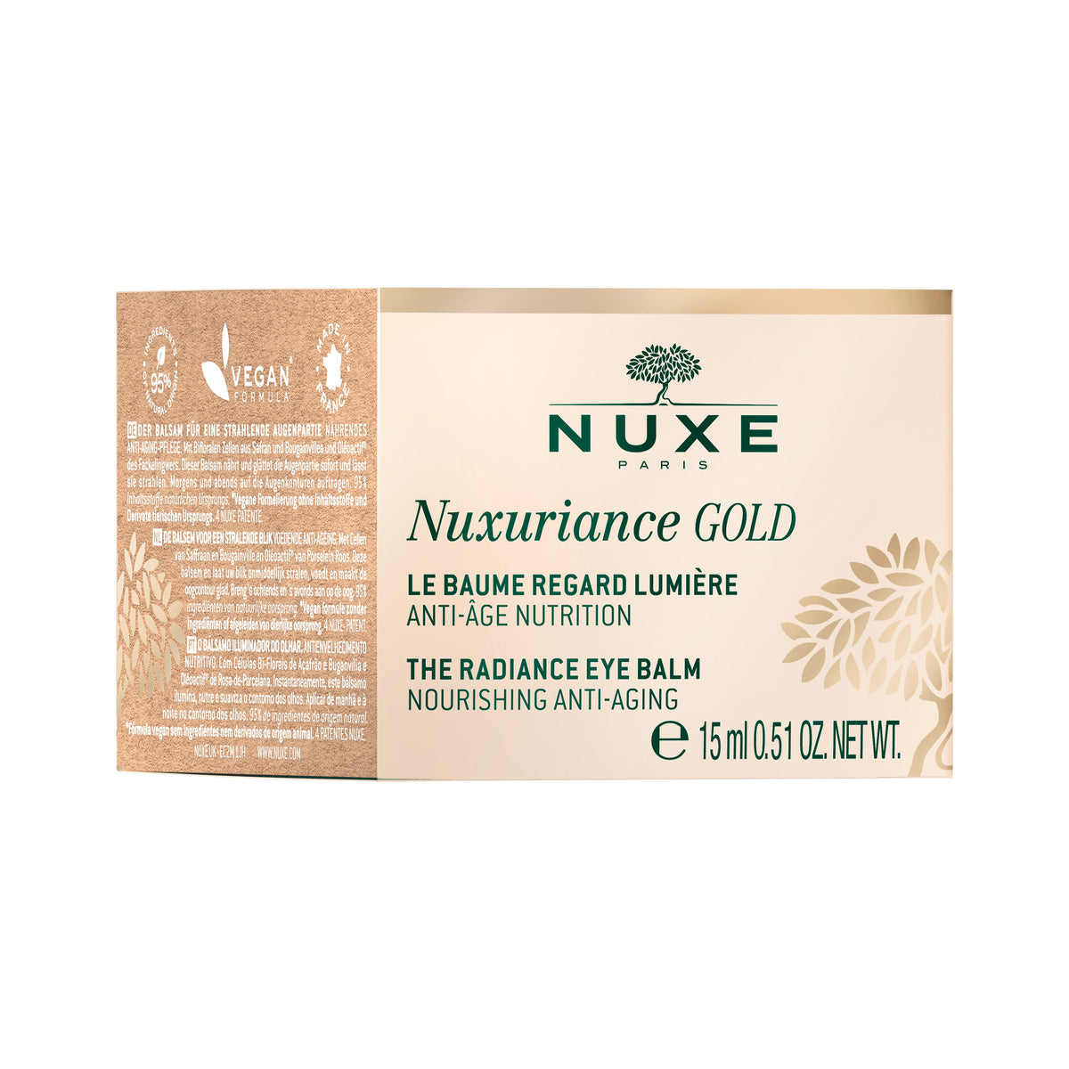NUXE NUXURIANCE GOLD 15ml, three-quarter view of the box