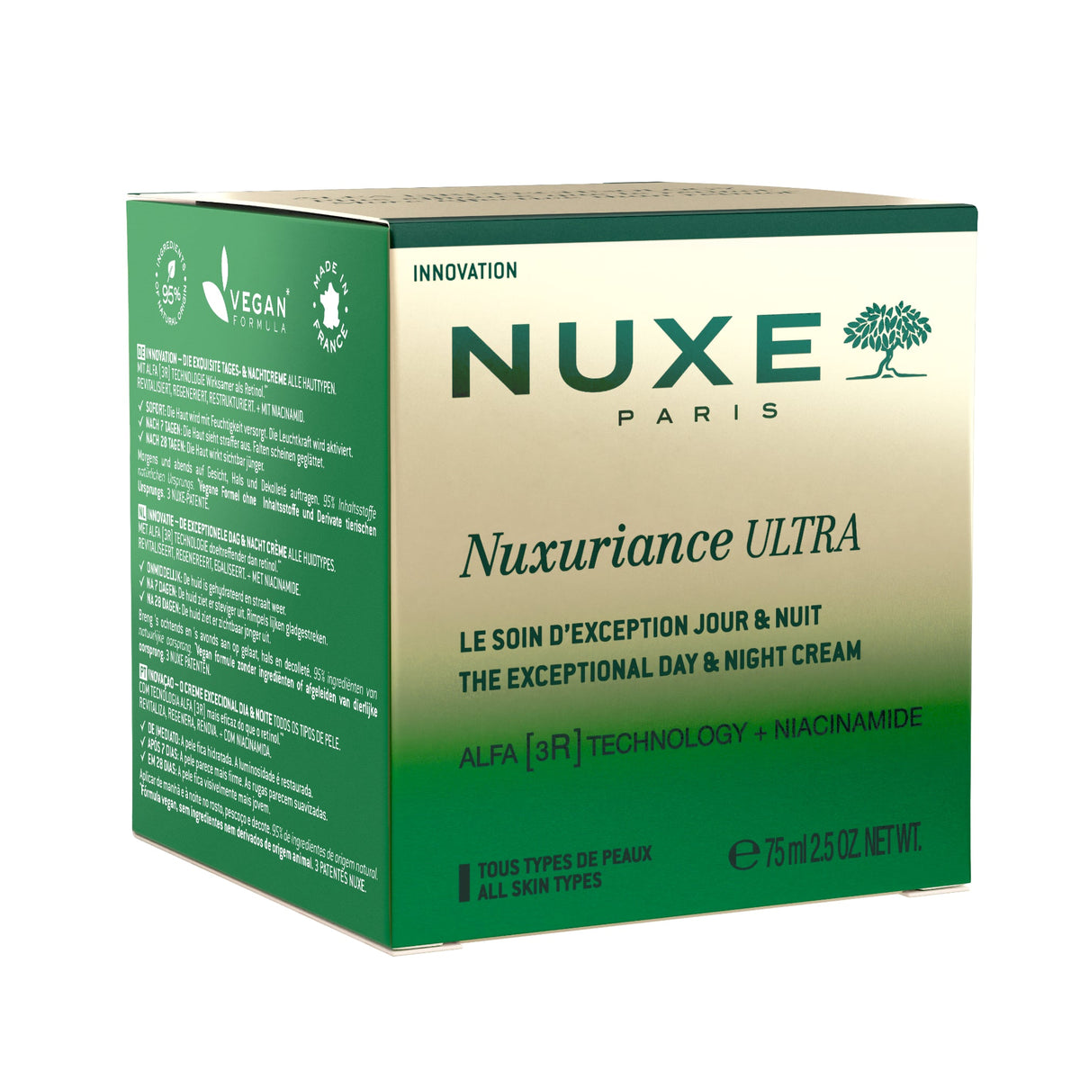 NUXE Nuxuriance Ultra 75ml, three-quarter view of the box