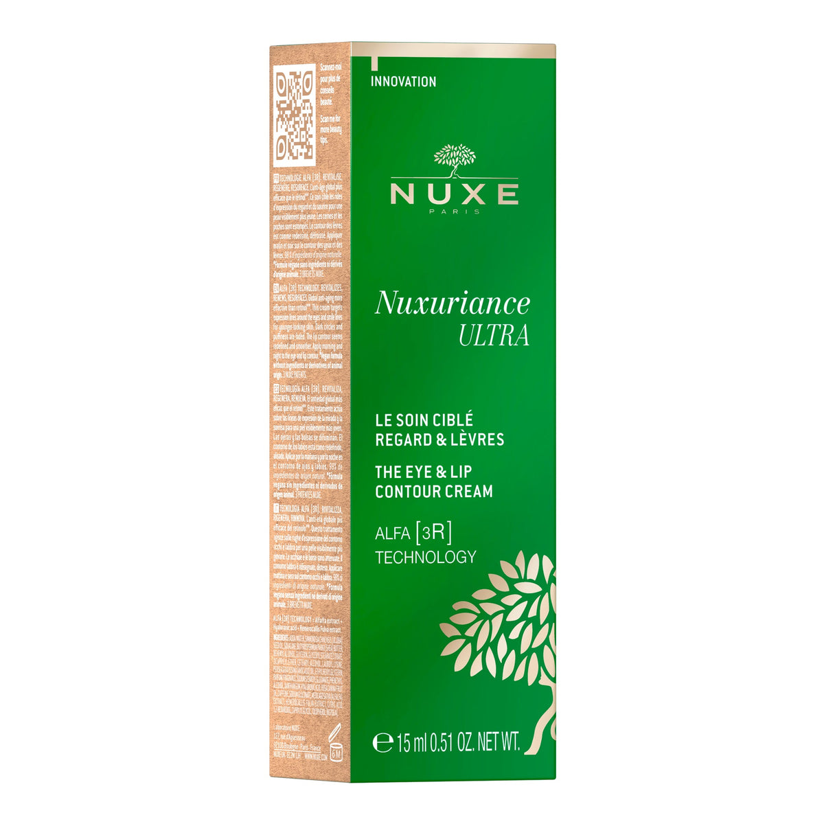 NUXE Nuxuriance Ultra 15ml, three-quarter view of the box