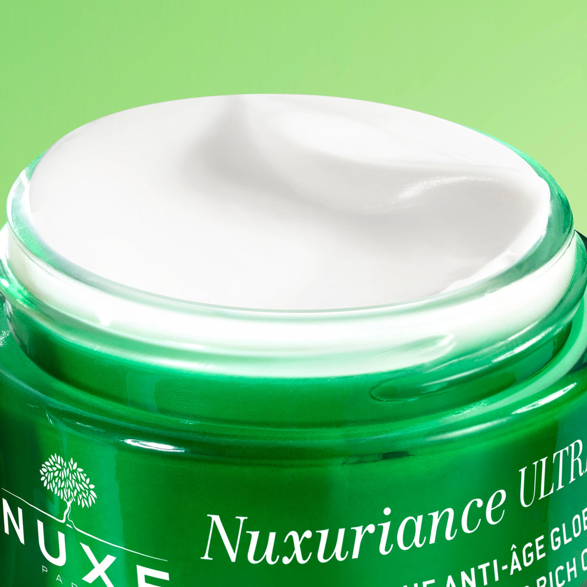 NUXE Nuxuriance Ultra, close-up of an open jar showing the cream