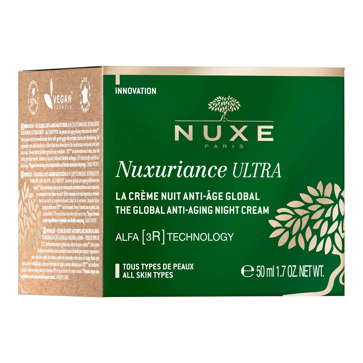 NUXE NUXURIANCE ULTRA 50ml, three-quarter view of the box