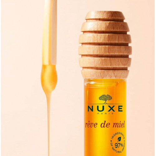 NUXE Honey Lip Care balm pot with honey and botanical extracts, alternate angle