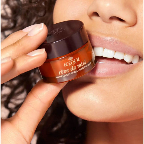 NUXE Rêve de Miel Nourishing Honey Lip Balm 15g jar, alternate angle