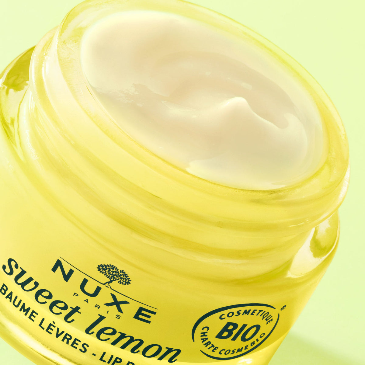 NUXE Sweet Lemon, open jar showing the balm