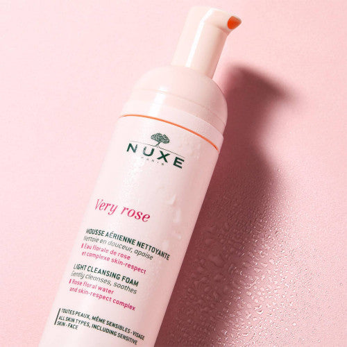 NUXE Very Rose Aerial Cleansing Foam 150ml bottle, alternate angle