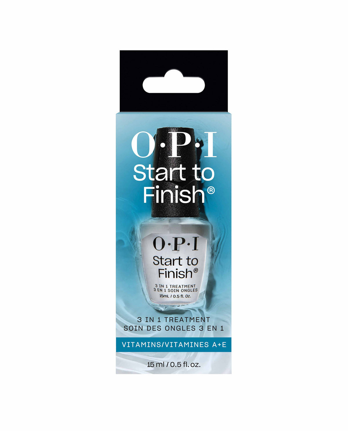 OPI Start to Finish 15ml, box and glass bottle