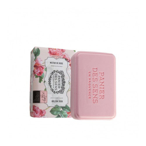 Panier des Sens Rose Nectar Extra-Gentle Savon Végétal 200g bar soap, view 1