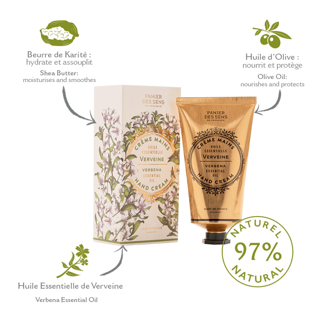 Panier des Sens Verbena, key ingredients: shea butter, olive oil and verbena essential oil