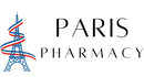 Logo of Paris Pharmacy with Eiffel Tower design on a white background