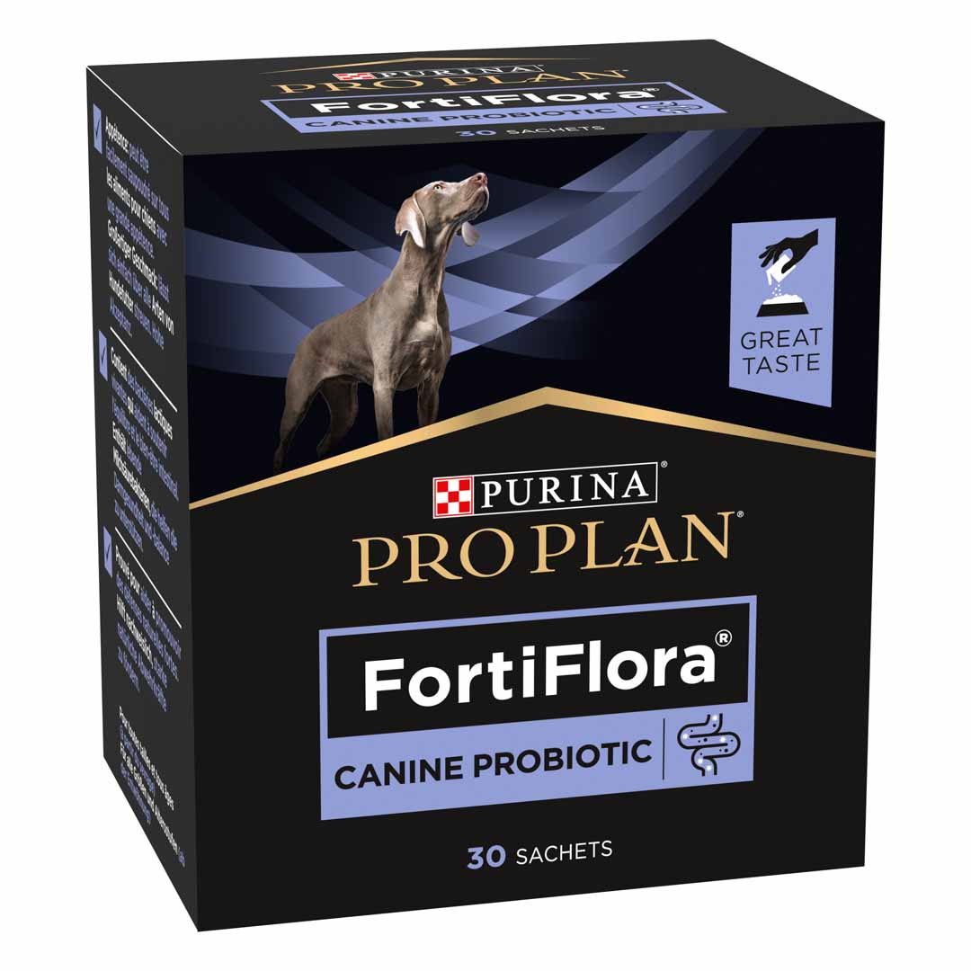 Purina Pro Plan FortiFlora Canine Probiotic Supplement 30g, front of the box