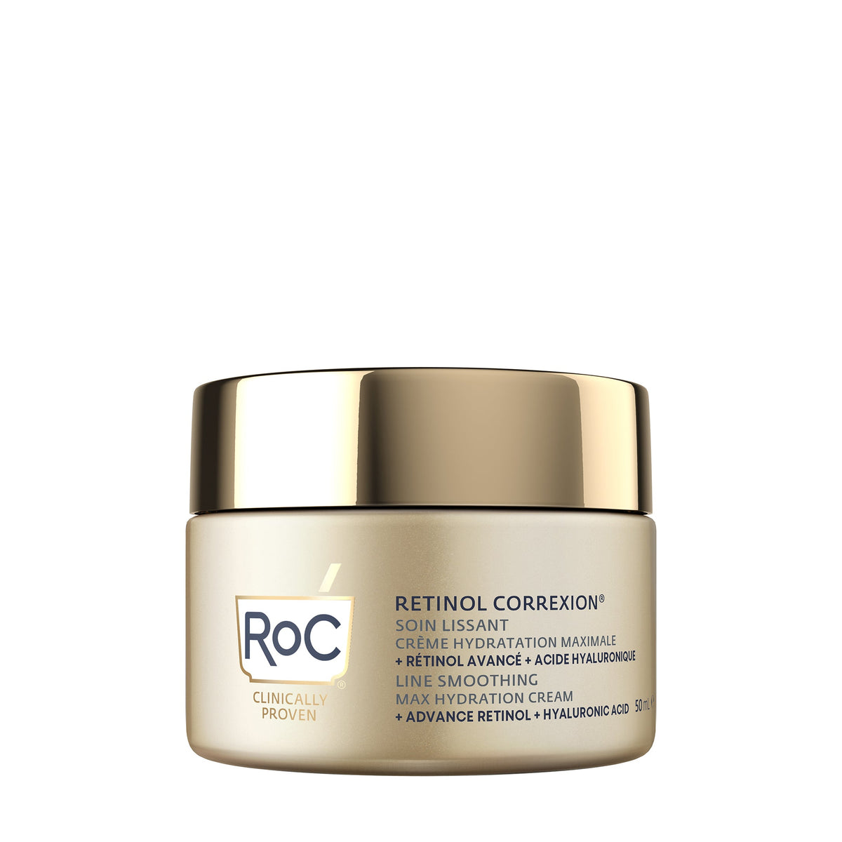 RoC Retinol Correxion Line Smoothing Max Hydration Cream 50ml, front of the jar