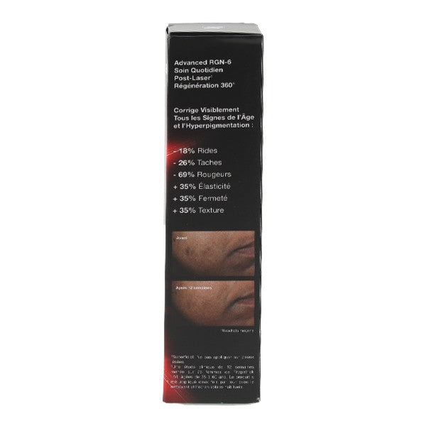 SkinCeuticals RGN-6, side of the black box with study results in French