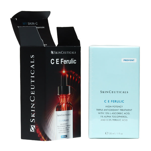 SkinCeuticals C E Ferulic, special edition black box beside the standard box