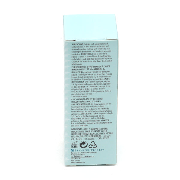 SkinCeuticals Hydrating B5, back of the box