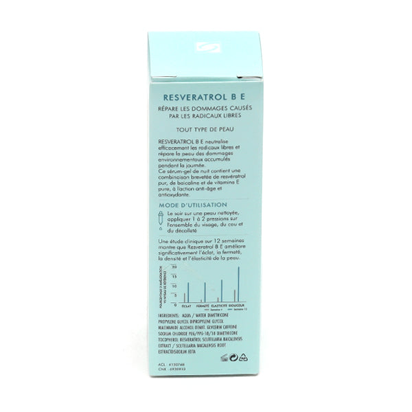 SkinCeuticals Resveratrol BE, back of the box