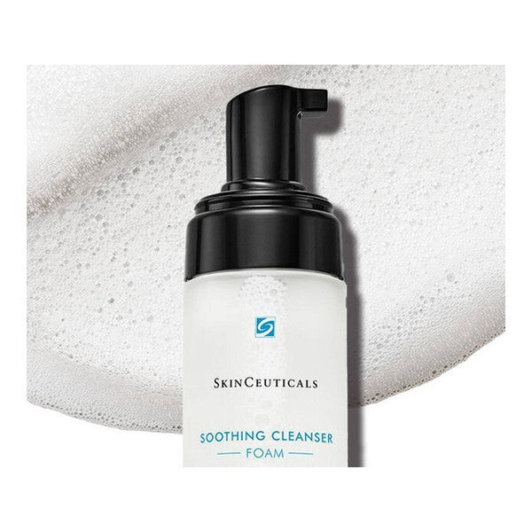 SkinCeuticals Soothing Cleanser, pump bottle on a bed of foam