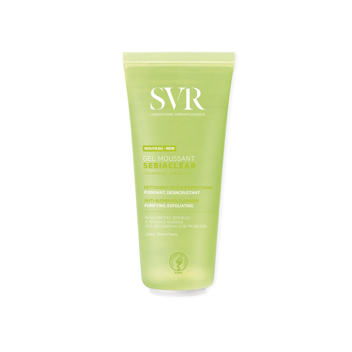 SVR Sebiaclear 200ml, front of the tube