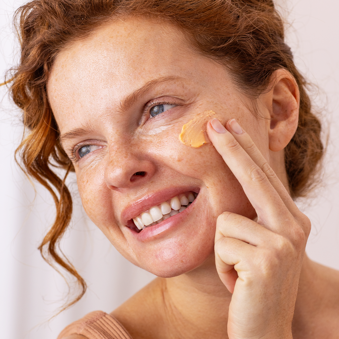 SVR Sun Secure, applied to the face