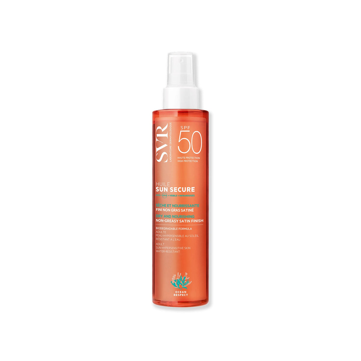 SVR Sun Secure, front of the spray bottle