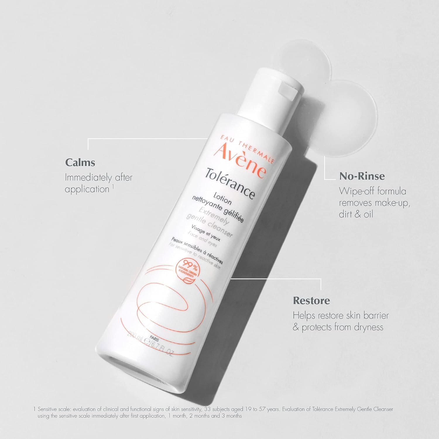 Avène Tolerance Extremely Gentle Cleanser for sensitive and reactive skin, product close-up