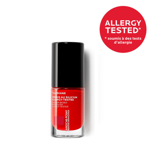 La Roche-Posay Toleriane Silicium Nail Polish 22 Poppy Red 6ml bottle, alternate angle