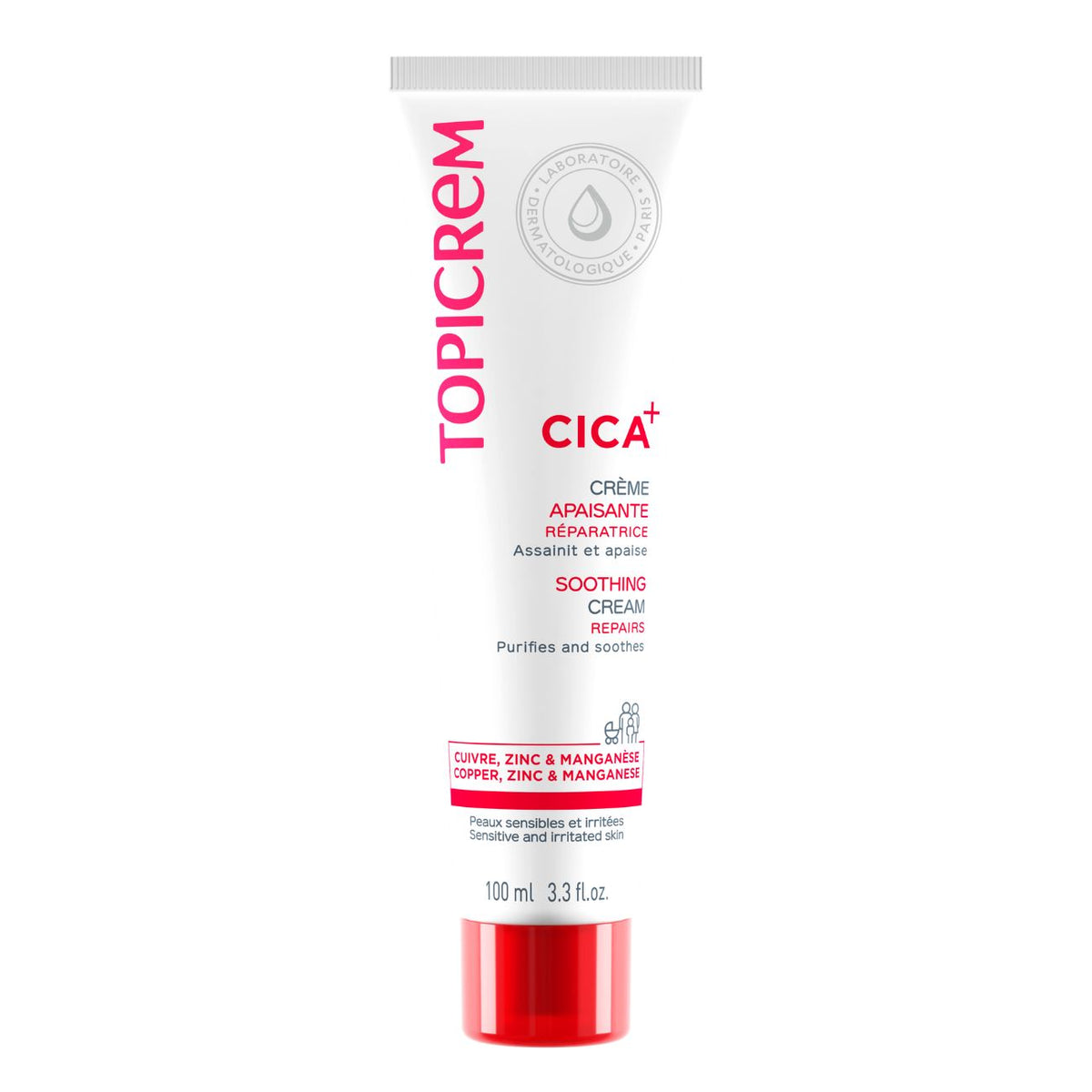 Topicrem CICA 100ml, front of the tube