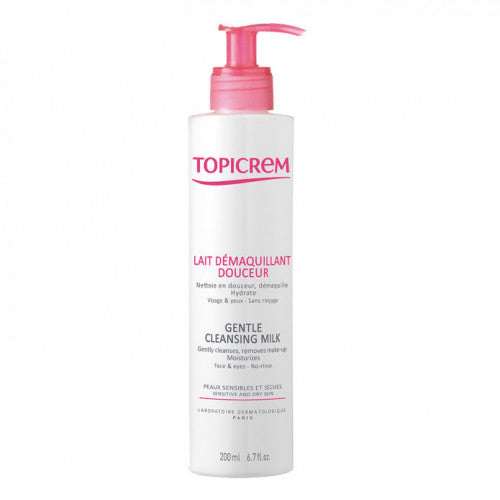 Topicrem HYDRA+ Gentle Cleansing Milk 200ml for dry and sensitive skin, alternate angle