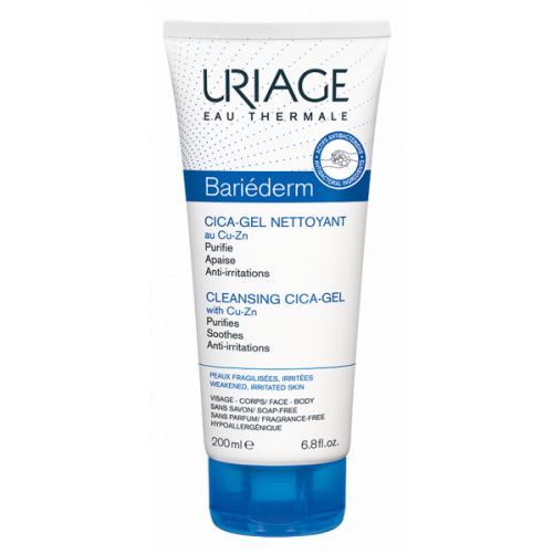 Uriage Bariederm Cica-Gel Cleanser 200ml tube, view 1