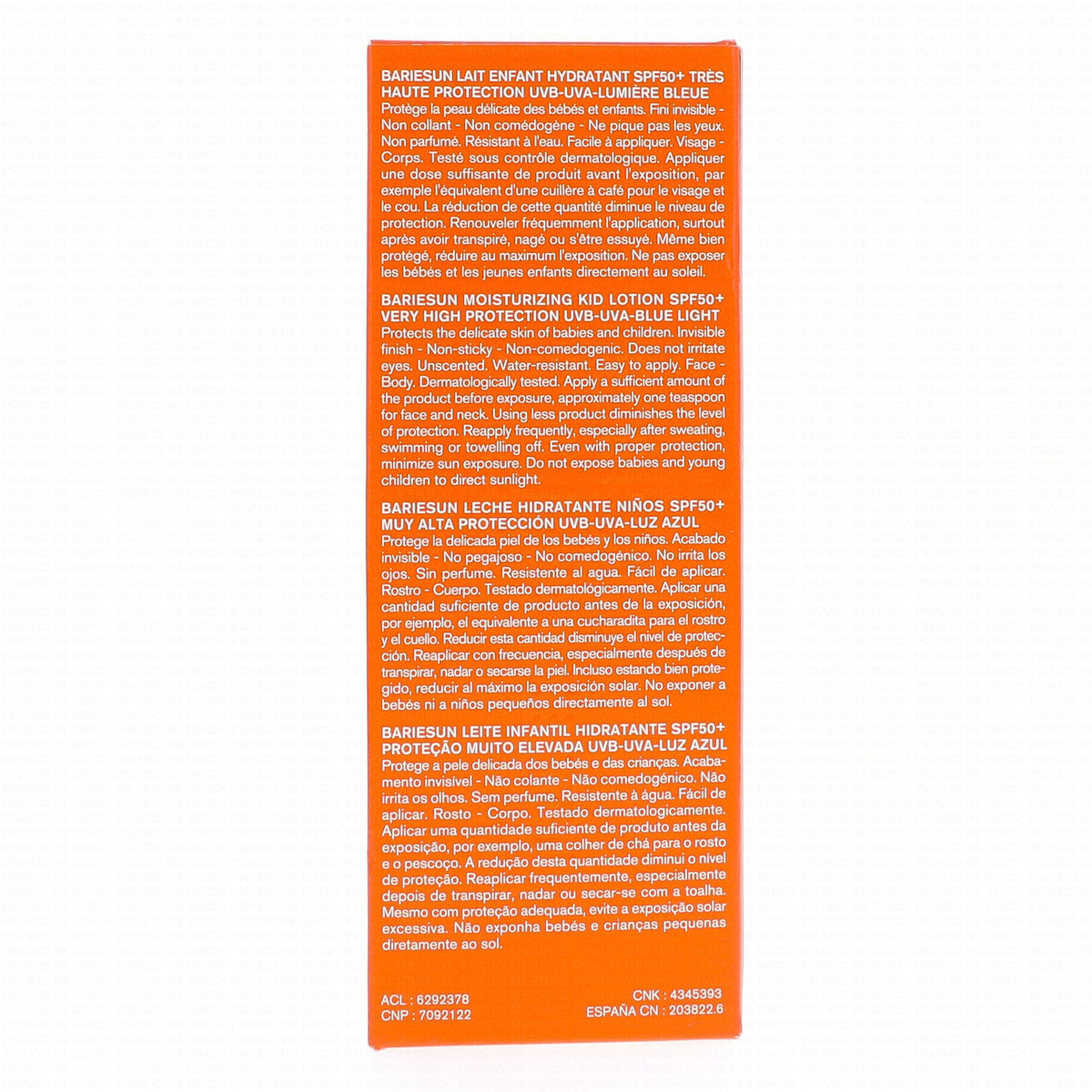 Uriage Bariésun, back of the box with directions