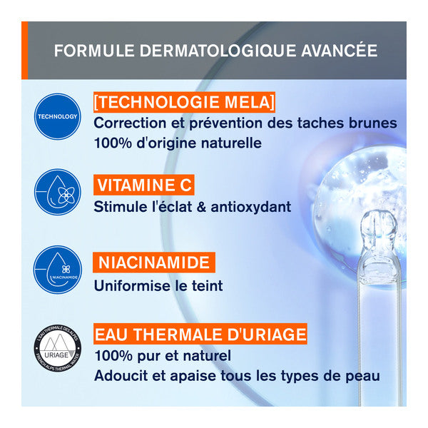 Uriage Dépiderm, key ingredients: Mela Technology, vitamin C and niacinamide