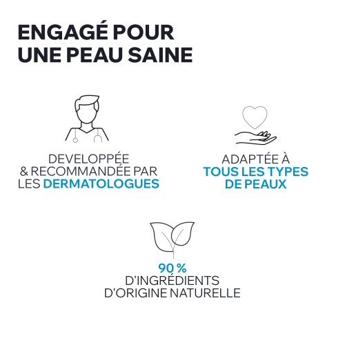 Uriage Eau Thermale, three feature icons in French