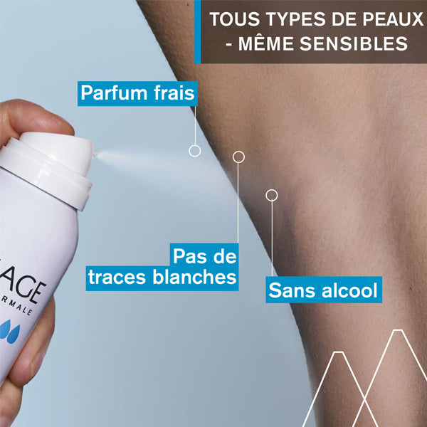 Uriage Freshness Deodorant, sprayed on the underarm