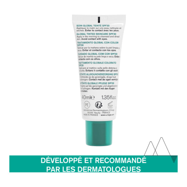 Uriage Hyséac 3-Regul 40ml, back of the tube with directions