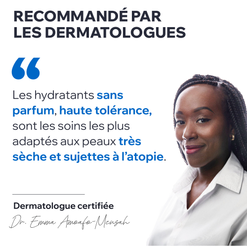Uriage Xemose, woman in a white shirt beside a quote in French