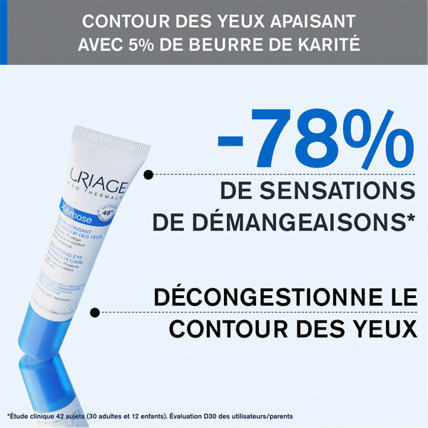 Uriage Xemose, tube with study results in French