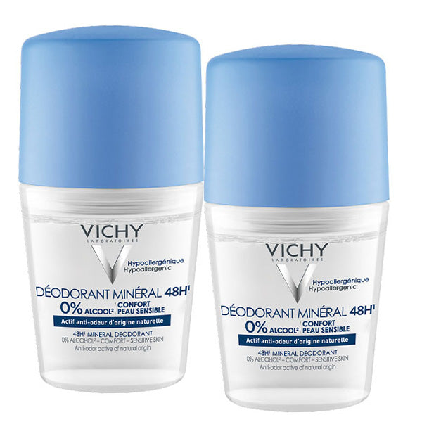 Vichy Mineral 48H Roll-On Deodorant Set of 2