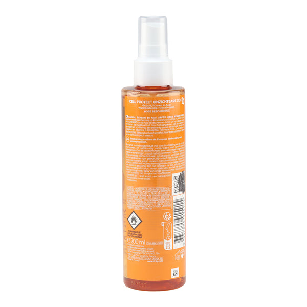 Vichy Capital Soleil, back of the spray bottle