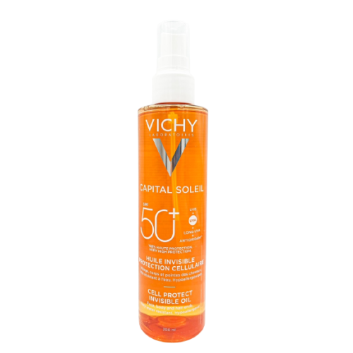 Vichy Capital Soleil Invisible Oil SPF 50+ sunscreen 200ml bottle, view 1