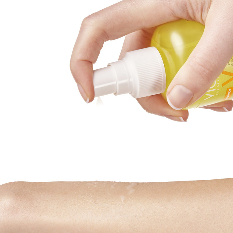 Vichy Capital Soleil, mist sprayed onto the forearm