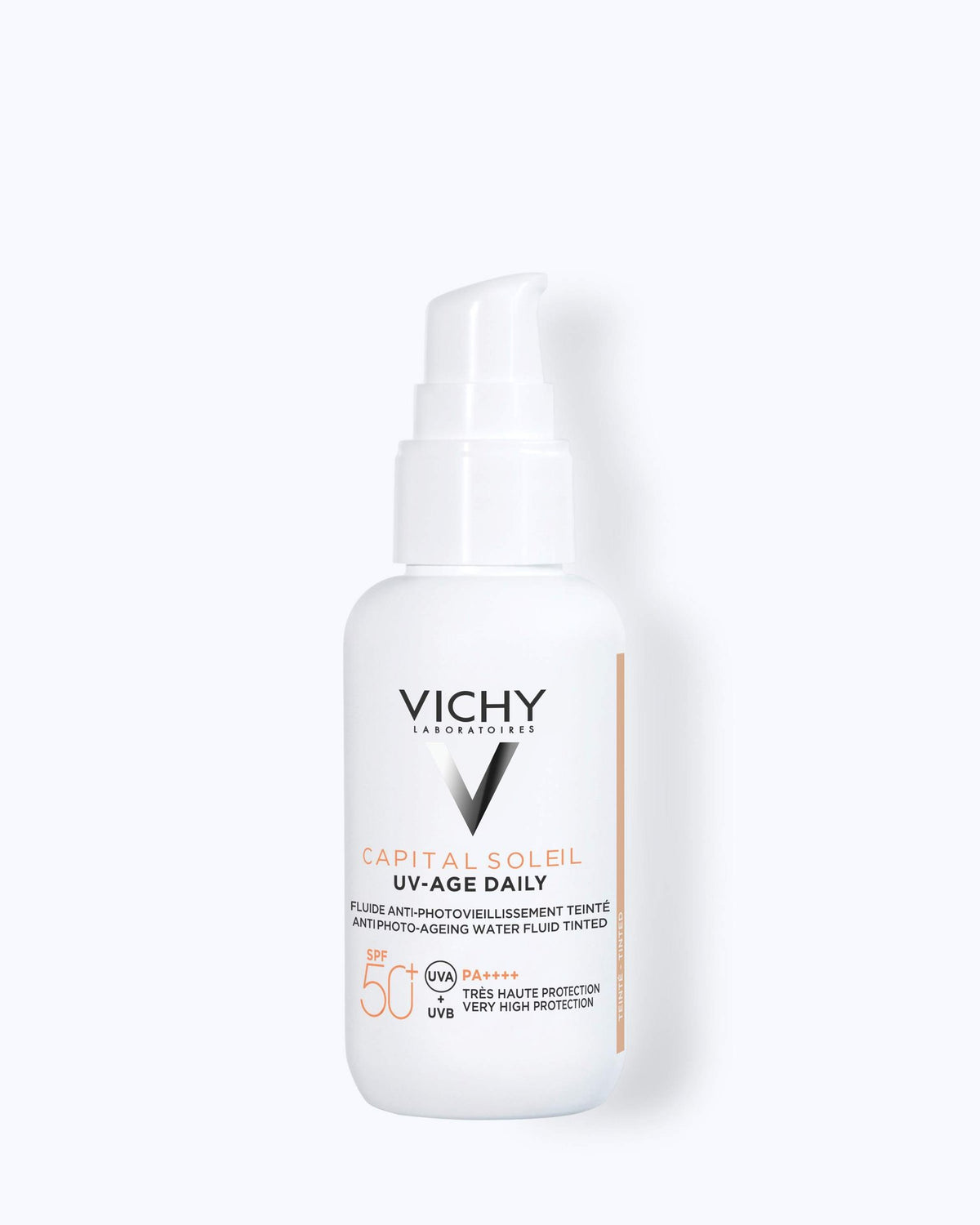 Vichy Capital Soleil, front of the pump bottle